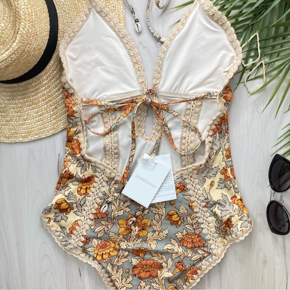 Zimmermann Crochet Keyhole One-Piece Swimsuit - Picture 3 of 8